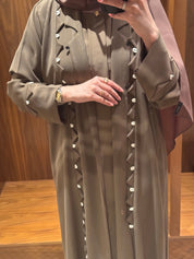 C 0920 Brown Coat Abaya