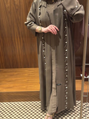 C 0920 Brown Coat Abaya