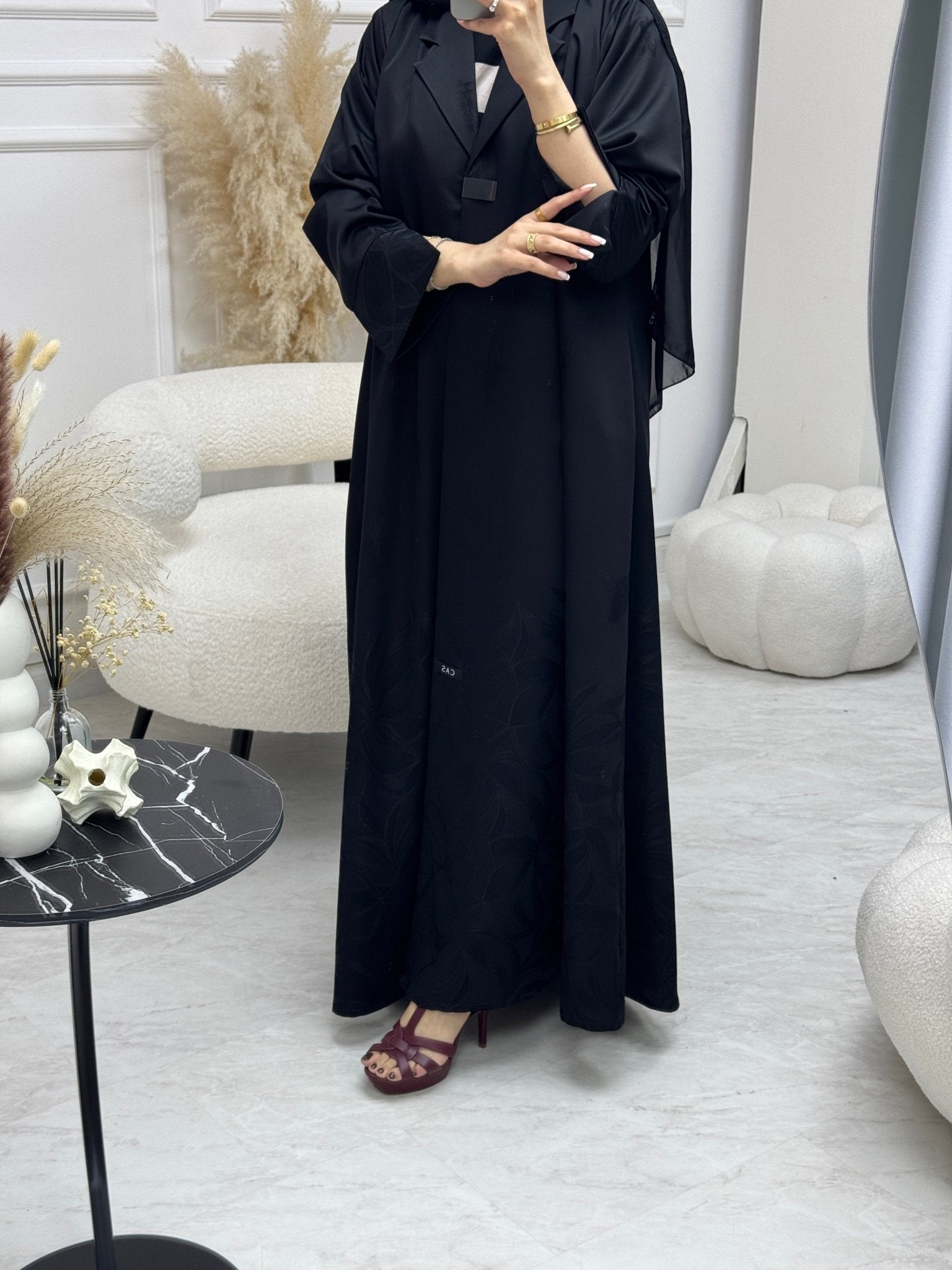 C 0940 Black Coat Abaya