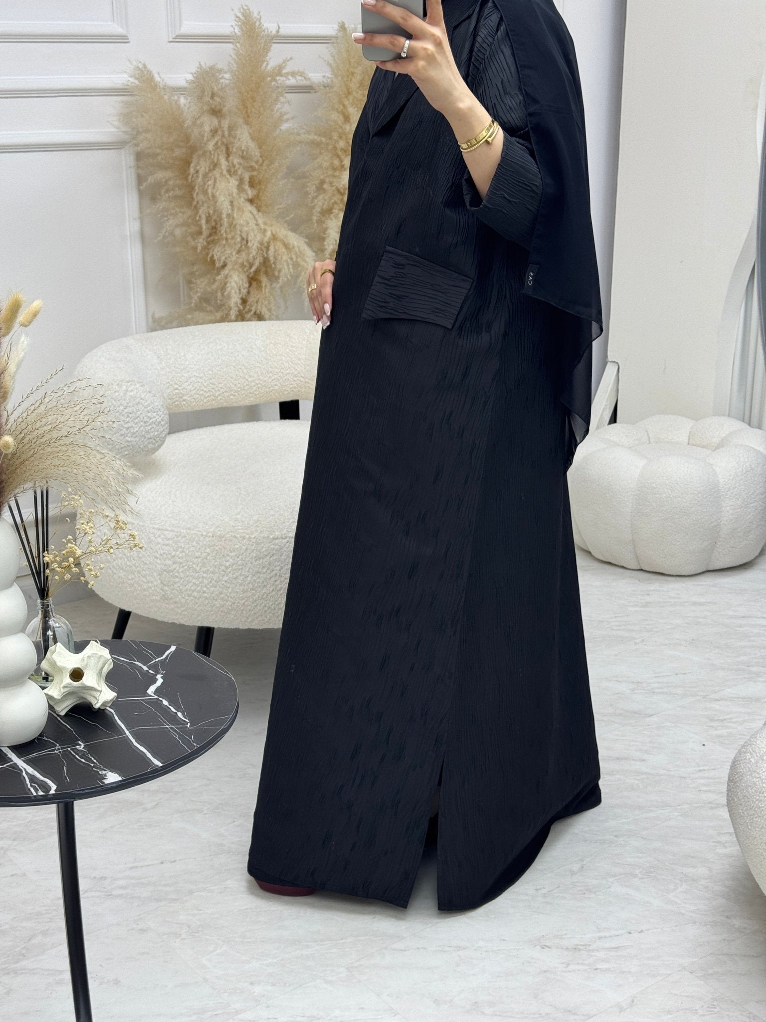 C 0941 Black Coat Abaya