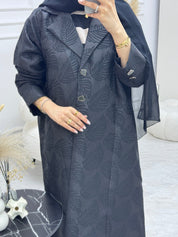 C 0942 Black Coat Abaya
