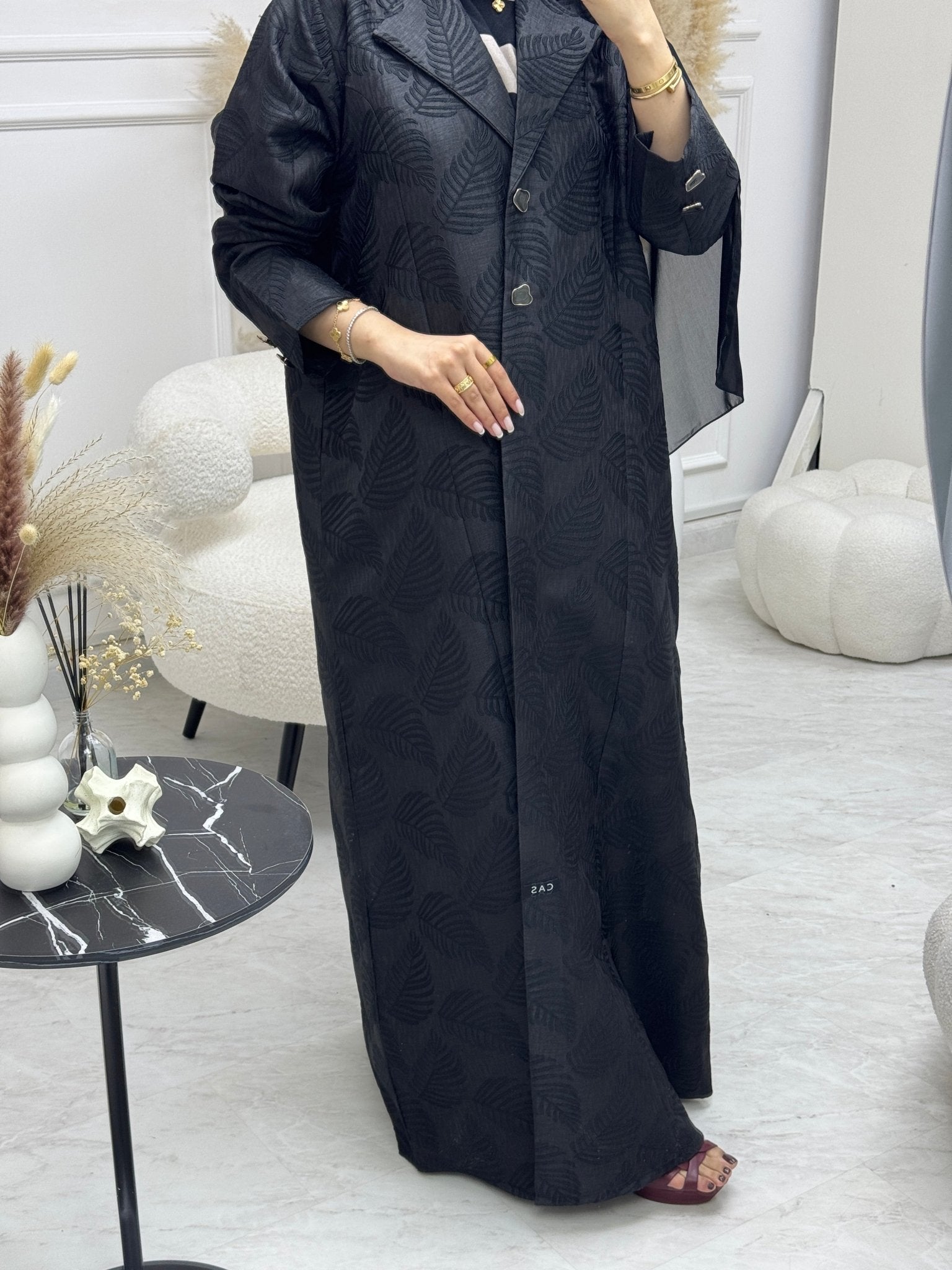 C 0942 Black Coat Abaya