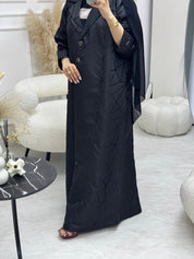 C 0943 Black Coat Abaya
