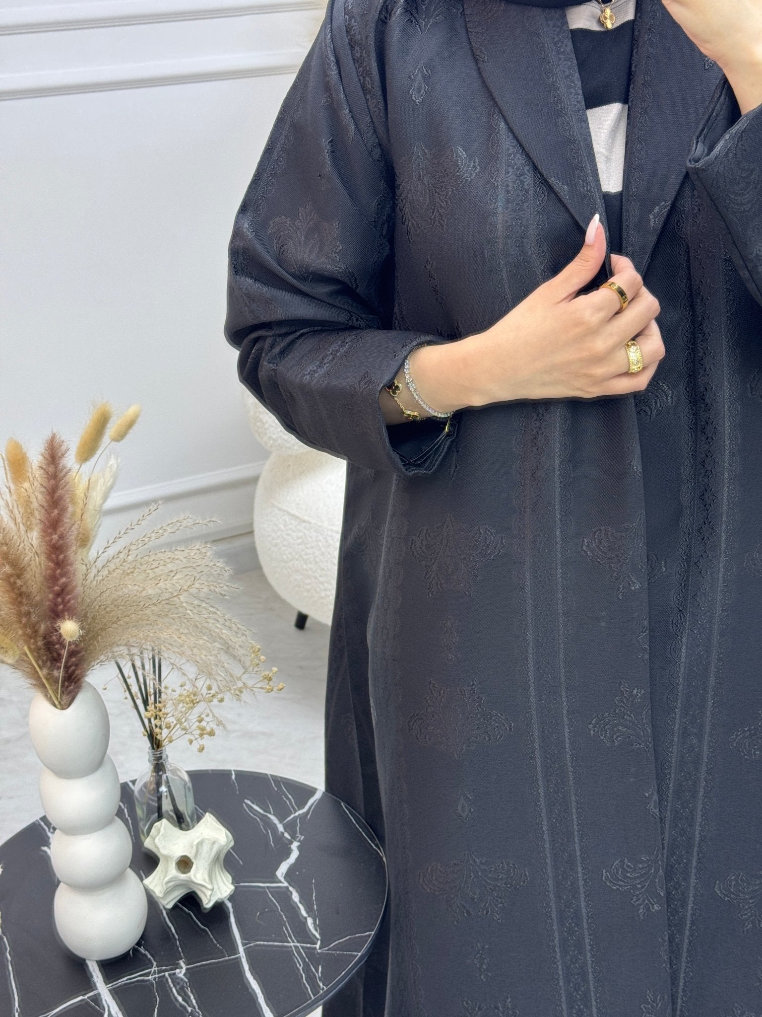 C 0944 Black Coat Abaya