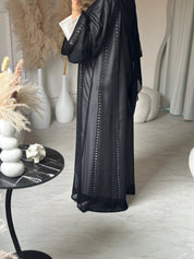 C 0947 Black Lace Abaya