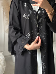 C 0950 Black Lasercut Abaya