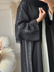 C 0952 Black Lace Abaya