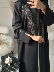 C 0954 Black Beaded Abaya