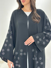 C 0960 Black Beaded Abaya