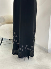 C 0960 Black Beaded Abaya