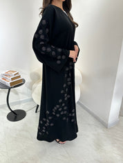 C 0960 Black Beaded Abaya