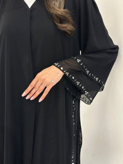 C 0963 Black Beaded Abaya