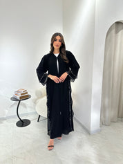 C 0963 Black Beaded Abaya