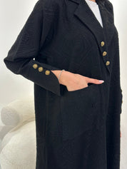 C 0967 Black Coat Abaya