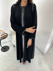 C 0968 Black Beaded Abaya