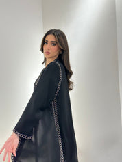 C 0968 Black Beaded Abaya