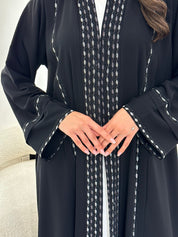 C 0969 Black Embroidered Abaya