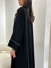 C 0969 Black Embroidered Abaya