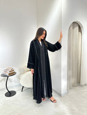 C 0969 Black Embroidered Abaya