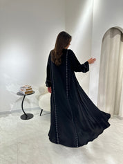 C 0969 Black Embroidered Abaya