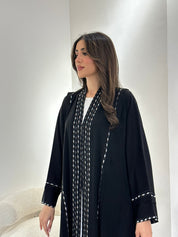 C 0969 Black Embroidered Abaya