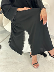 C 0970 Black Lace Abaya