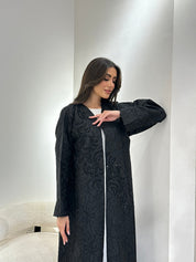 C 0974 Black Beaded Abaya