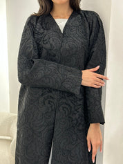 C 0974 Black Beaded Abaya