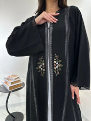 C 0977 Black Lace Abaya