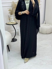 C 0992 Black Lace Abaya