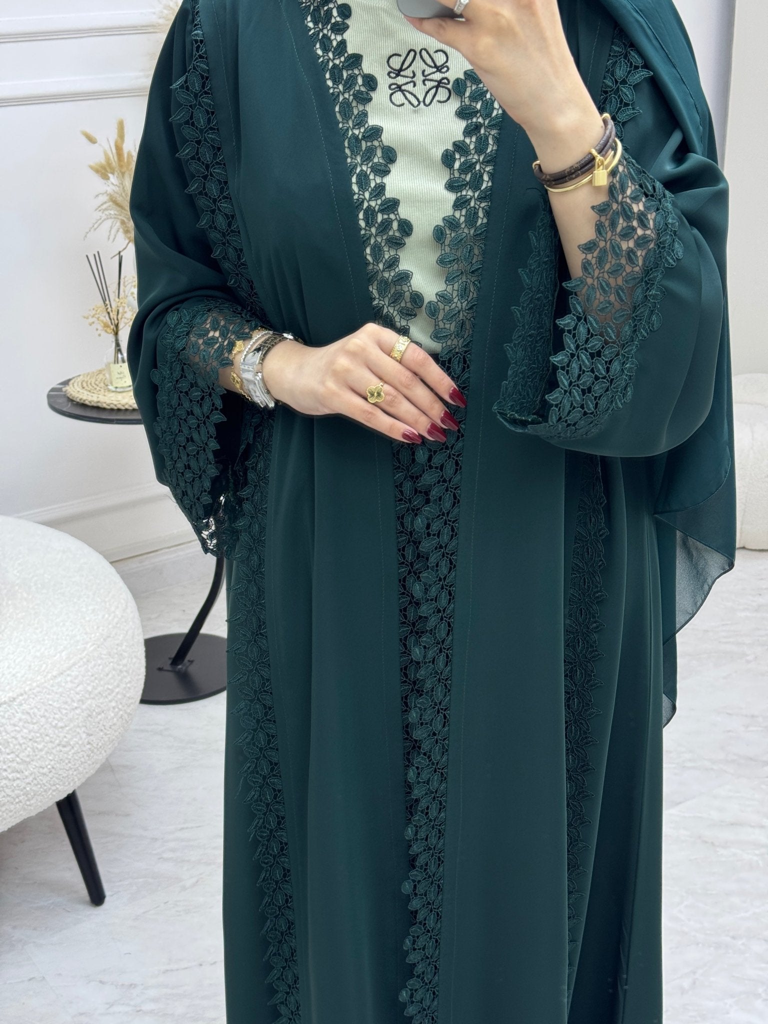 C 0999 Emerald Green Abaya CAS Abaya C 0999 Emerald Green Abaya CAS Abaya