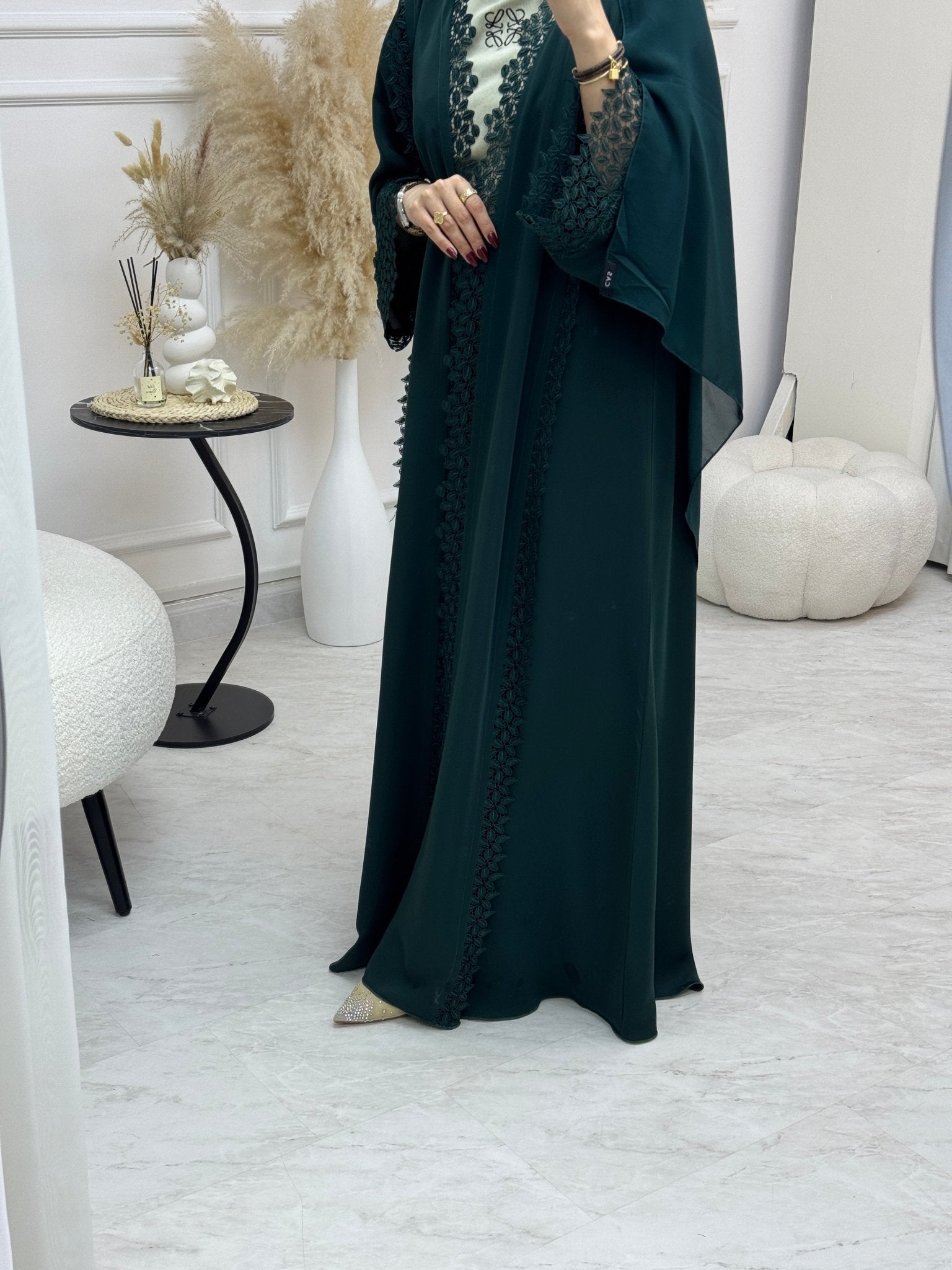 C 0999 Emerald Green Abaya