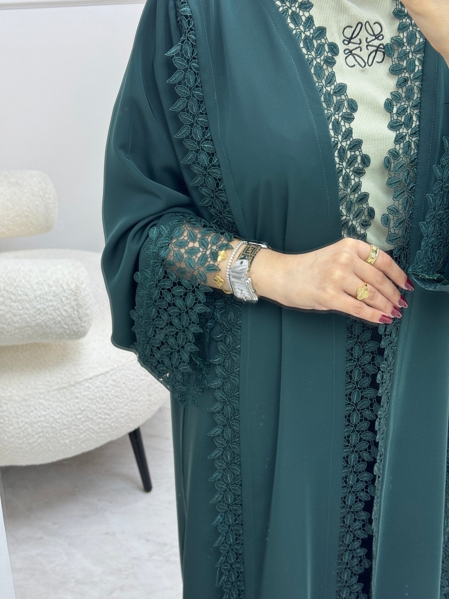 C 0999 Emerald Green Abaya
