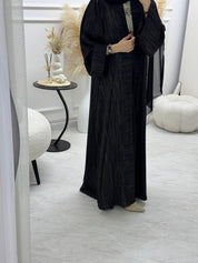 C 1006 - 02 Black Printed Abaya