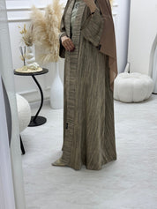 C 1006 - 05 Beige Printed Abaya