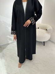 C 1009 Black Beaded Abaya
