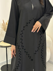 C 1010 Black Beaded Abaya