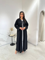 C 1011 Black Beaded Abaya
