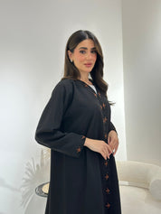 C 1017 Black Beaded Abaya