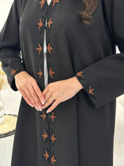 C 1017 Black Beaded Abaya
