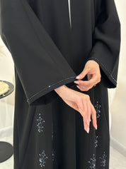 C 1019 Black Beaded Abaya