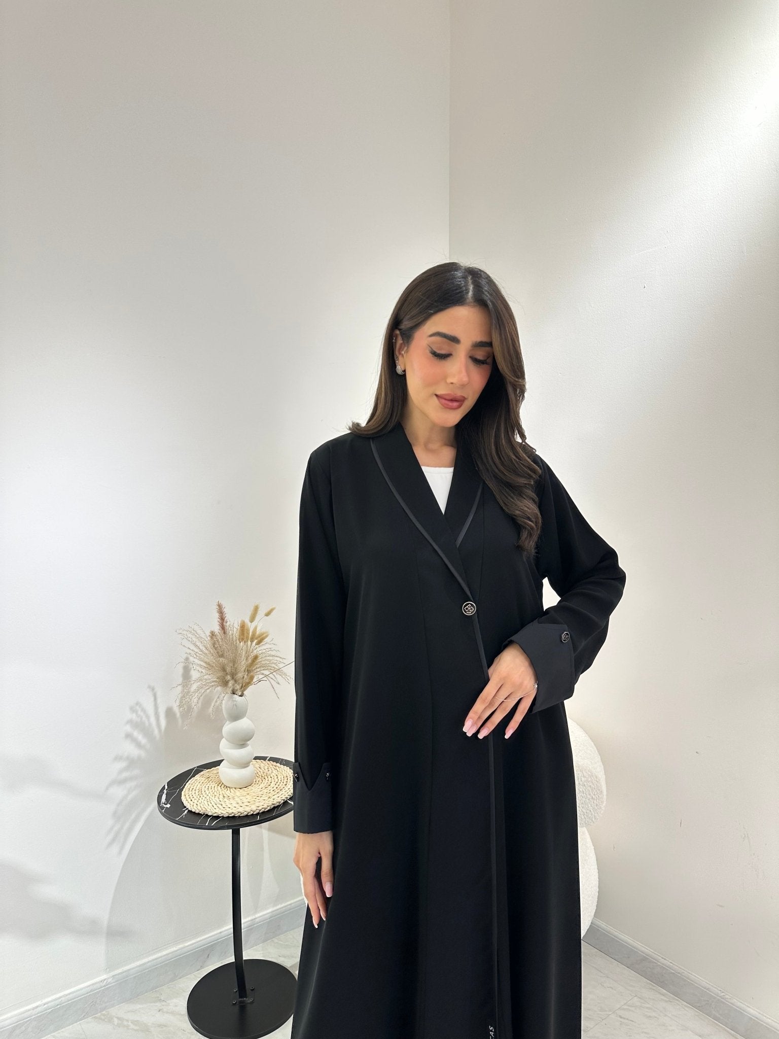 C 1020 Black Coat Abaya