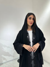 C 1021 Black Lace Abaya