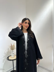C 1021 Black Lace Abaya