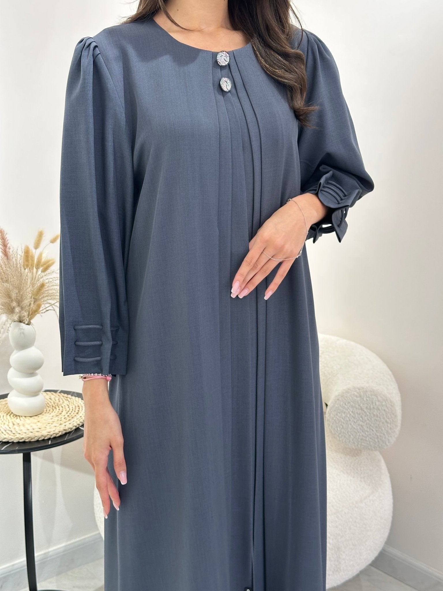 C 1029 Grey Abaya