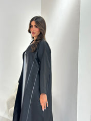 C 1034 Black Lace Abaya