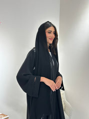 C 1039 Black Lace Abaya