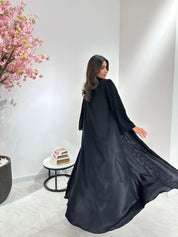 C 1043 Black Lace Abaya