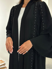 C 1043 Black Lace Abaya