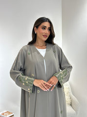C 1045 Mint Beaded Abaya